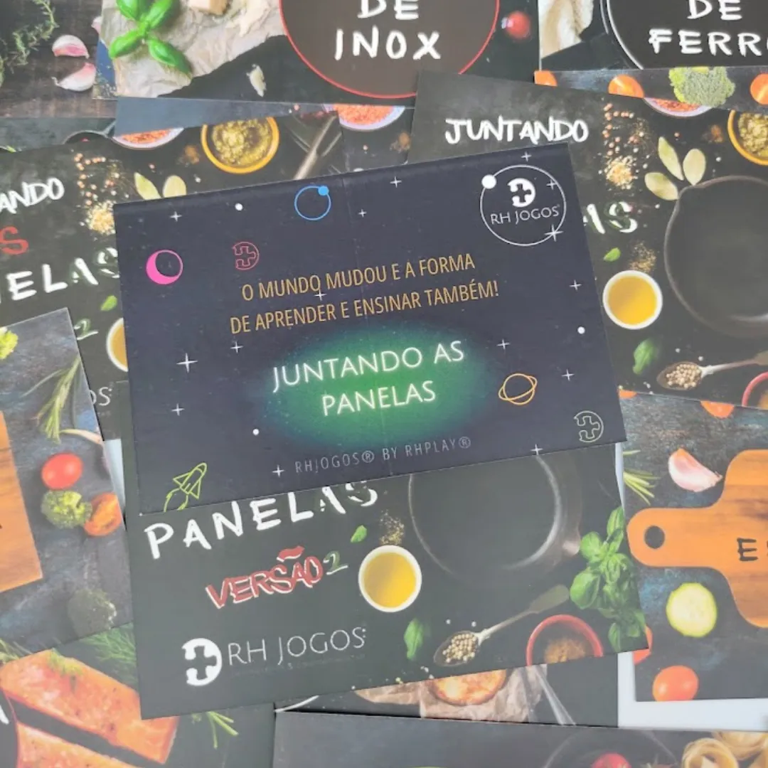 Dinâmica Juntando as Panelas da RHJOGOS para quebra-gelo, integração e team building em treinamentos corporativos.