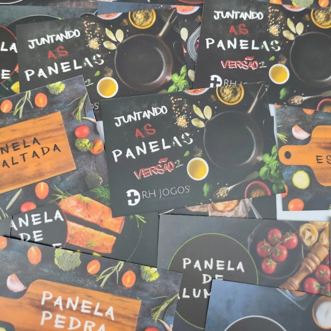 Dinâmica Juntando as Panelas da RHJOGOS para quebra-gelo, integração e team building em treinamentos corporativos.