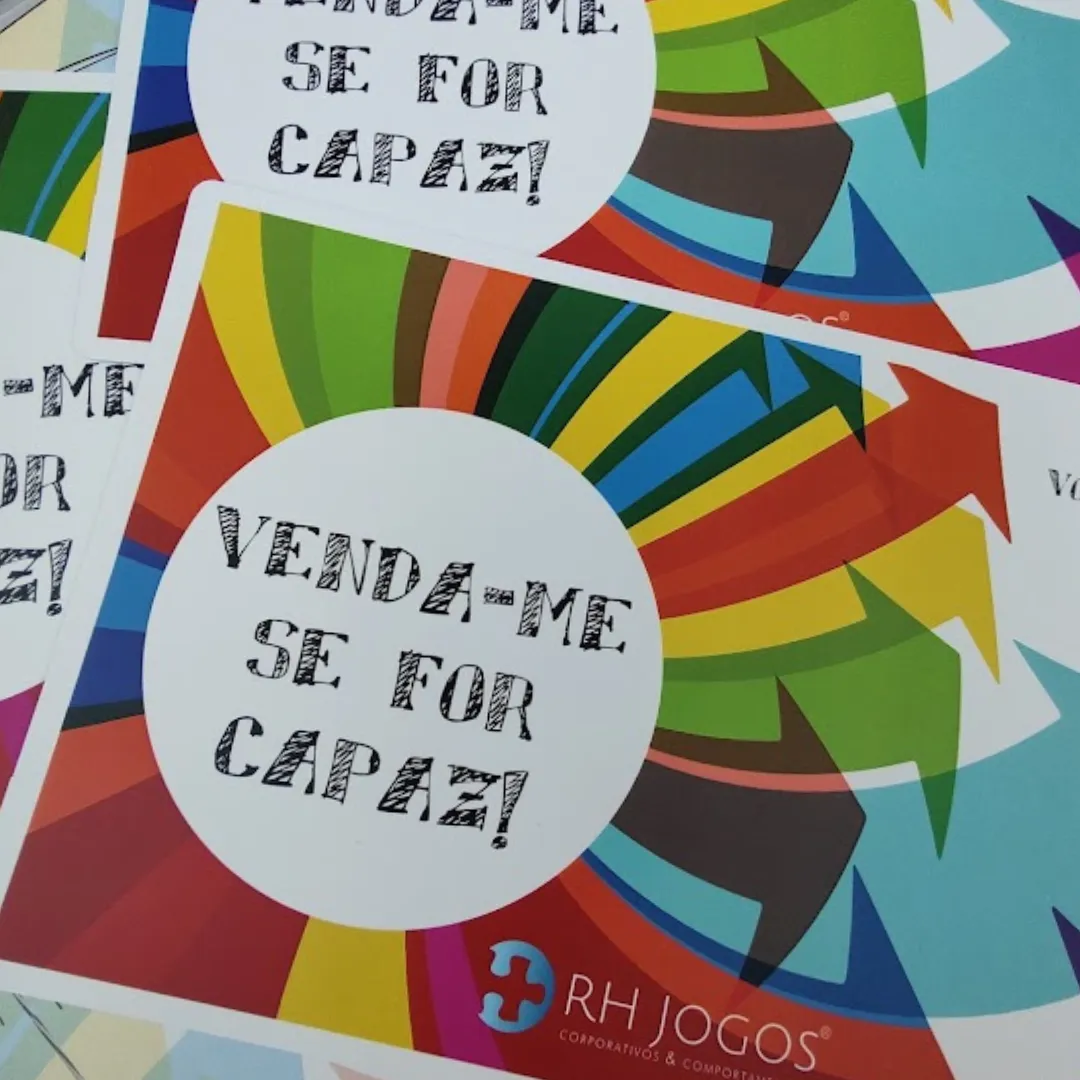Jogo Venda Me Se For Capaz para treinamento de vendedores e desenvolvimento de técnicas de vendas e comunicação.