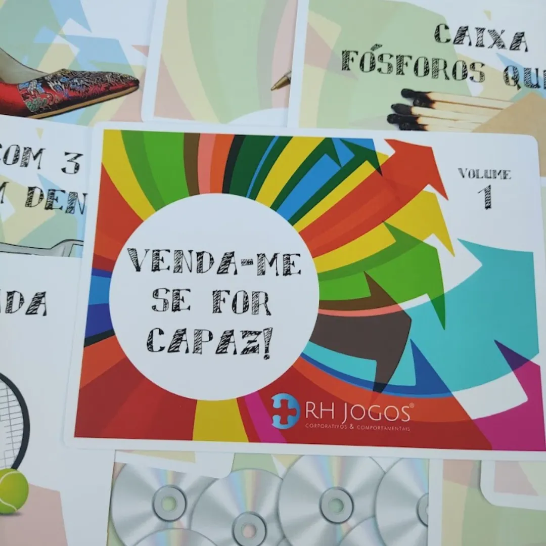 Jogo Venda Me Se For Capaz para treinamento de vendedores e desenvolvimento de técnicas de vendas e comunicação.