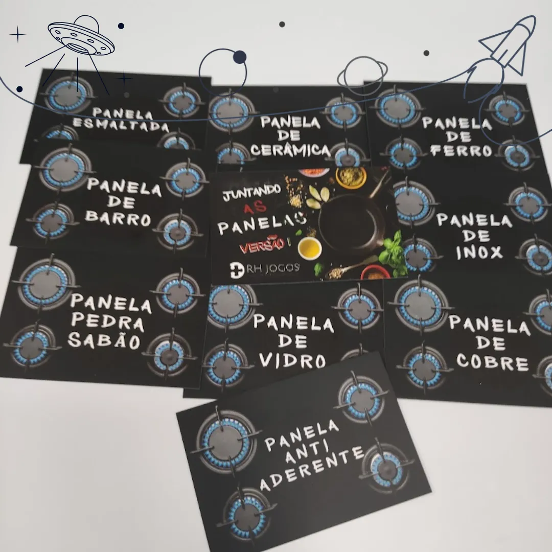 Jogo corporativo Juntando as Panelas da RHJOGOS versão 1 para integração, comunicação e formação de grupos.