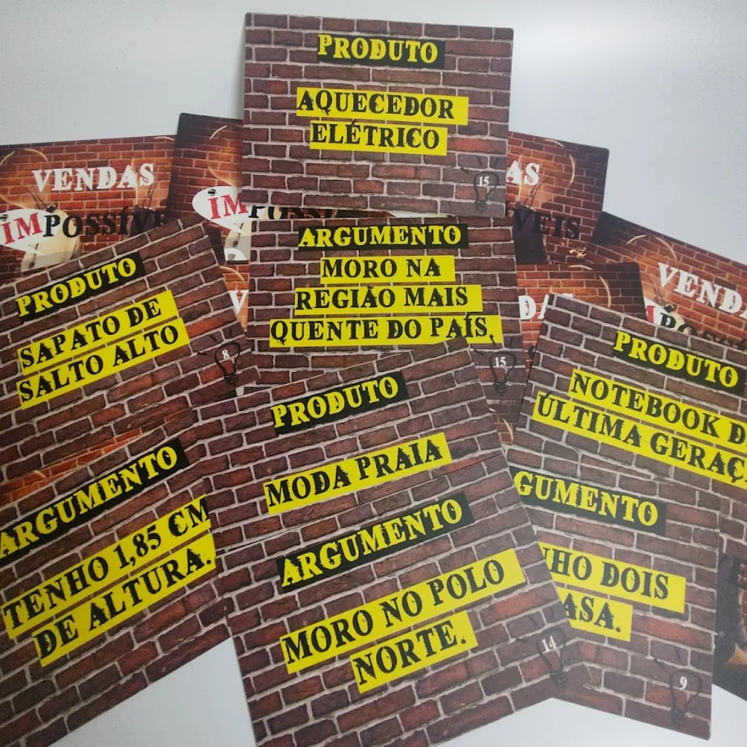 Jogo Vendas Impossíveis – dinâmica de vendas e negociação para treinar quebra de objeções, persuasão e performance comercial.