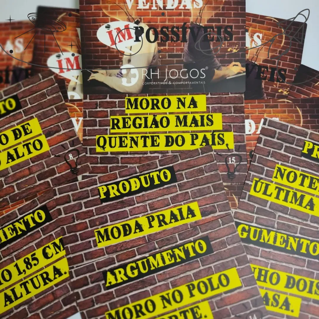 Jogo Vendas Impossíveis – dinâmica de vendas e negociação para treinar quebra de objeções, persuasão e performance comercial.