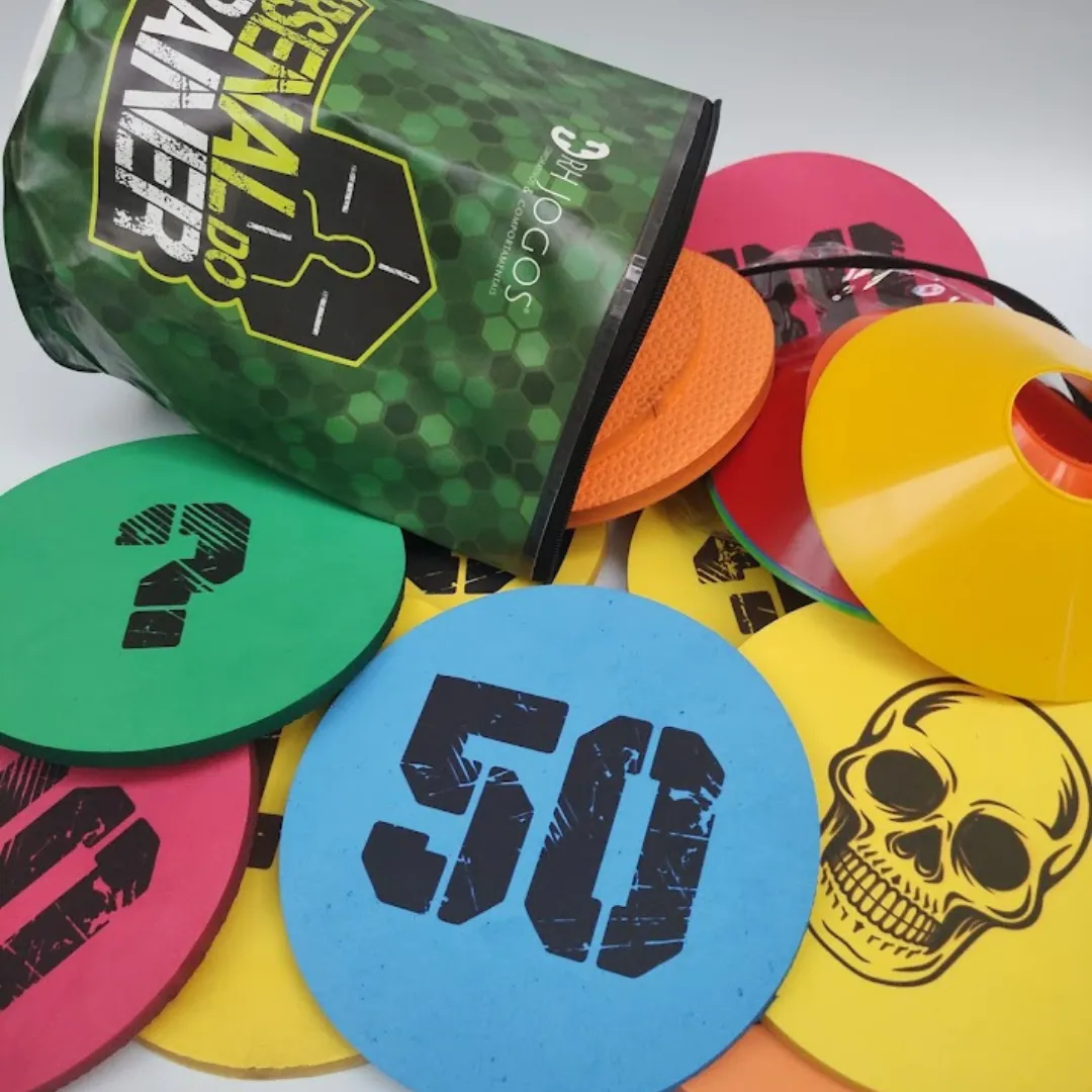 Jogo Zona de Risco para team building e treinamento de liderança e comunicação em equipes.